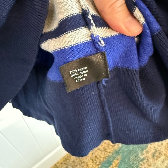 LANE BRYANT PLUS striped blue sweater women's 26/28 - Picture 5 of 7